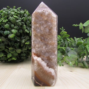 Large Natural Druzy Agate Tower- 302g