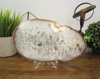 Gran rebanada de ágata de cuarzo natural: 378 g