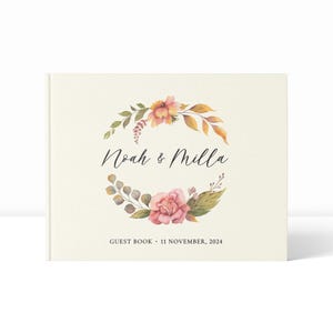 Wedding Guest Book | Guest Book for Wedding | Linen Guest Book | Personalised Guest Book | Guest Book Wedding | Linen Wedding Guest Book