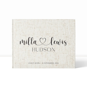 Wedding Guest Book | Guest Book for Wedding | Linen Guest Book | Personalised Guest Book | Guest Book Wedding | Linen Wedding Guest Book