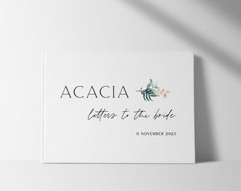 Linen Bridal Shower Guest Book | Bride to Be | Bridal Shower Gift | Advice for the Bride | Hen Night | Bridal Shower Keepsake | Hens Party