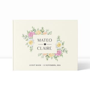 Wedding Guest Book | Guest Book for Wedding | Linen Guest Book | Personalised Guest Book | Guest Book Wedding | Linen Wedding Guest Book