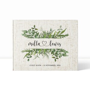 Wedding Guest Book | Guest Book for Wedding | Linen Guest Book | Personalised Guest Book | Guest Book Wedding | Linen Wedding Guest Book