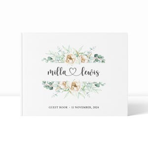 Wedding Guest Book | Guest Book for Wedding | Linen Guest Book | Personalised Guest Book | Guest Book Wedding | Linen Wedding Guest Book