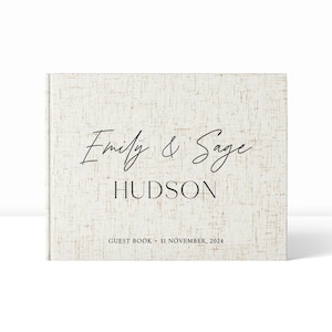 Wedding Guest Book | Guest Book for Wedding | Linen Guest Book | Personalised Guest Book | Guest Book Wedding | Linen Wedding Guest Book