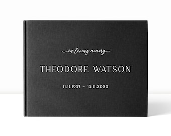Funeral Guest Book | Memorial Book | Guest Book | Memorial Guest Book | Funeral | Memorial Gifts | Custom Guest Book | In Loving Memory