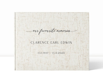 Funeral Guest Book | Memorial Book | Guest Book | Memorial Guest Book | Funeral | Memorial Journal | Custom Guest Book | Memorial Gift