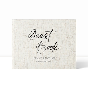 Wedding Guest Book | Guest Book for Wedding | Linen Guest Book | Personalised Guest Book | Guest Book Wedding | Linen Wedding Guest Book