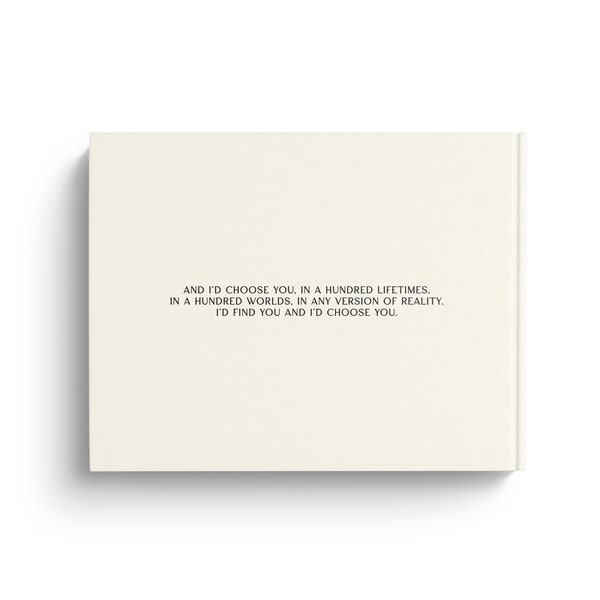 ADD ON ONLY- Back Printing For Your Custom Linen Guest Book