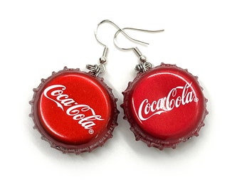 Coca-Cola Double-Sided Bottlecap Earrings