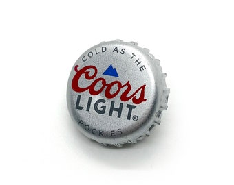 Coors Light Bottle Cap Hat Pin - Handmade Western Accessory