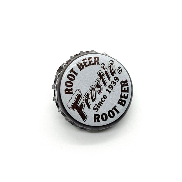 Frostie Root Beer Soda Bottlecap Hat Pin