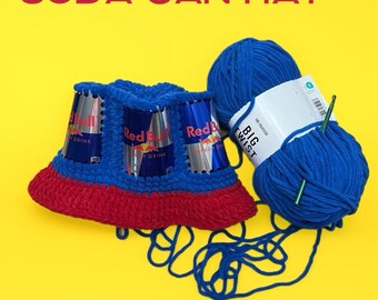 Energy Drink Crocheted Bucket Hat