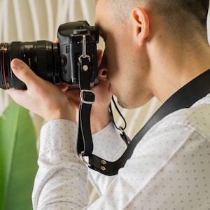 Camera strap with name, Custom strap for pro and hobby photographers, Travel gifts for her or him,  Engraved Cameraman strap