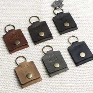Ring Ring Key Holder, Personalized Leather Ring Box, Customized Ring Holder, Leather Ring Case, Ring Pouch, Jewelry Case Keychain Holder