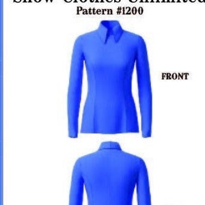 1200 PDF - Western Back Zip - Western Horsemanship Shirt by Show Clothes Unlimited - Misses
