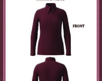 1305 PDF - Child - Front zip Western  Stretch Shirt, Rail Shirt, Pleasure Shirt, shirt pattern, princess seamed