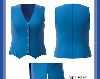 7310 PRINTED - Plus - Saddle Seat Vest pattern, Academy vest pattern, showmanship vest pattern