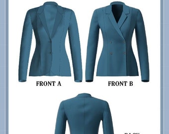 Western Halter Jacket Sewing Pattern: Single or Double Breasted (PDF Pattern)