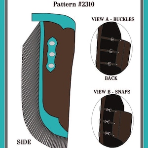 2310 PDF - Plus - Chinks pattern western riding chinks by ShowClothesUnlimited
