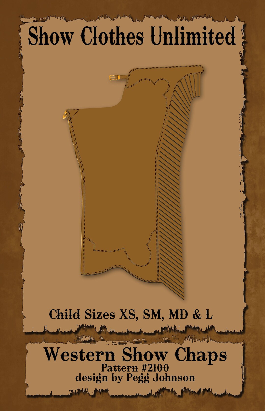 2105 PDF Western Show Chaps by Showclothesunlimited Child Sizing - Etsy
