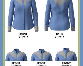 Chemise Show équitation Bleue Chemise Wtern Fille Pour Show, Rodéo, Leadline - Bleu, Taill XS à L, Faite Main Dvd Lbian