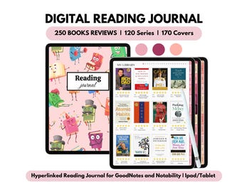 Digital Reading Journal, GoodNotes Reading Tracker, Reading Planner for iPad & Android, Book Review Tracker, Reading List