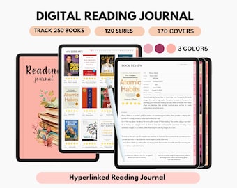 Digital Reading Journal, Book Review, Library Tracker (PDF Download)