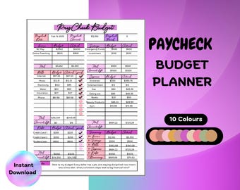 Paycheck Budget Planner, Printable Planner, Budget Planner 2025/2026, Paycheck Budget Planner iPad, Finance Planner, Savings Tracker
