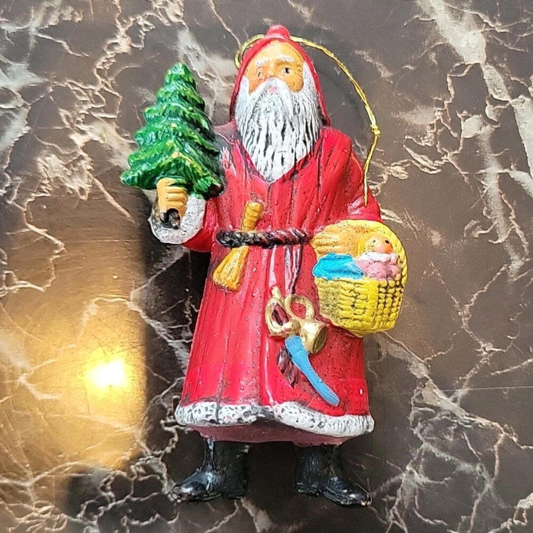 Rare Vintage Santa Claus Figure Ornaments Figurine Pere Noel Etsy