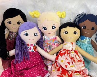 Poupée de chiffon personnalisée : jouet ancien fait main personnalisé