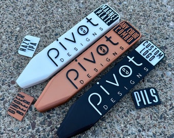 Custom Logo Tap Handle - Removable Label Plate -  High Contrast - Any Color Combination