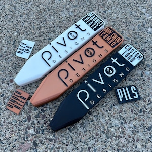 Custom Logo Tap Handle - Removable Label Plate -  High Contrast - Any Color Combination