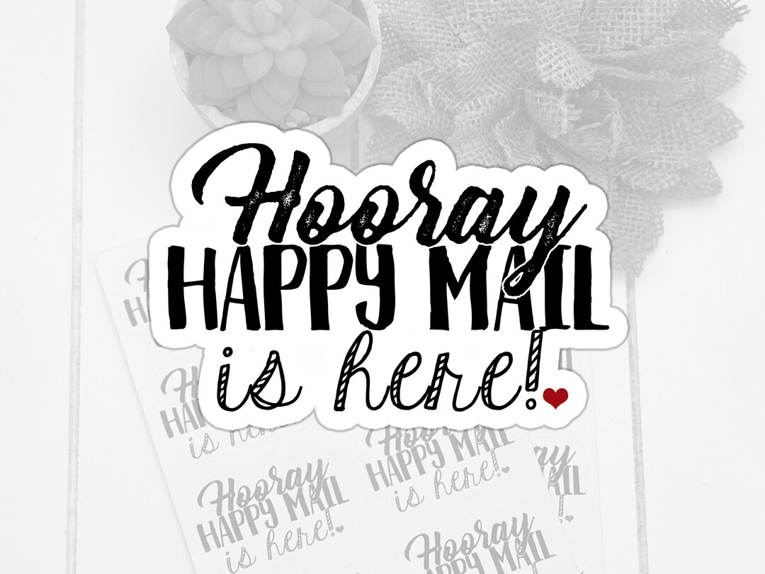 Shipping Stickers for Your Packaging Hooray Happy Mail is Etsy