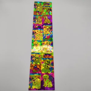 Vintage Lisa Frank Crystal Stickers Rare Dog puppy ,(S924)