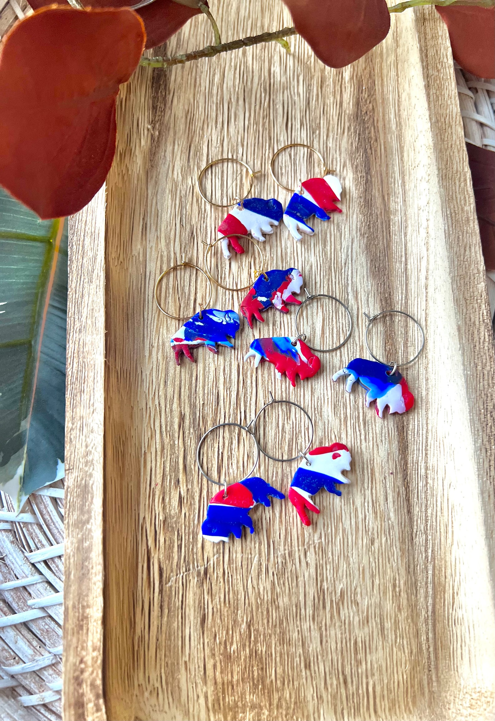 Buffalo Bills Mafia Hoops, Bills Mafia, Handmade Jewelry, Buffalo