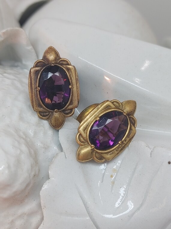 True Victorian Ladies Purple Cuff Links