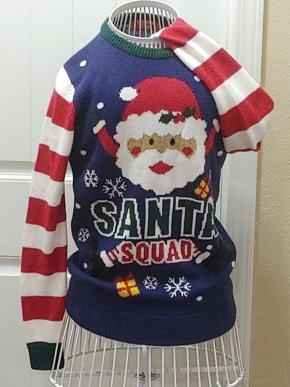 Vintage Santa Christmas Holiday Party Sweater - image 1