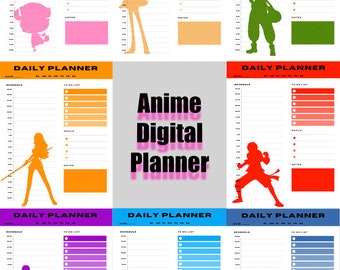 Anime Planner Digital Printable Weekly Monthly Kakkoi Designs Anime ...