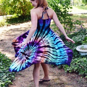 Tie Dye Summer Festival Dress, Skirt Dress