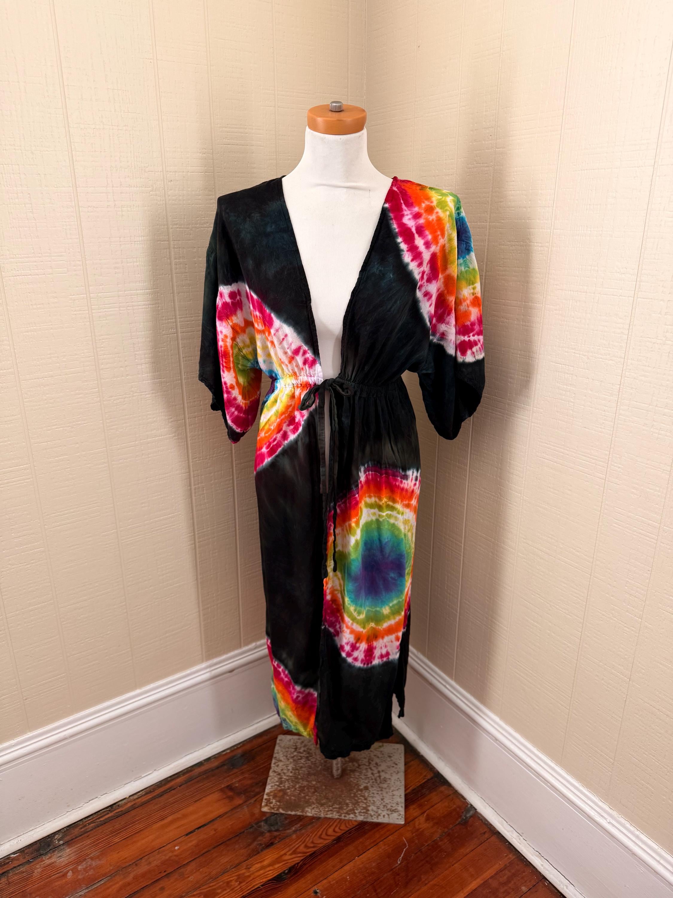 Long Sleeve Tie Dye Maxi Dress - Etsy