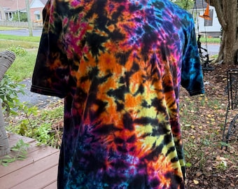 Rainbow Space Tie-Dye T-Shirt, Unisex Festival Clothes