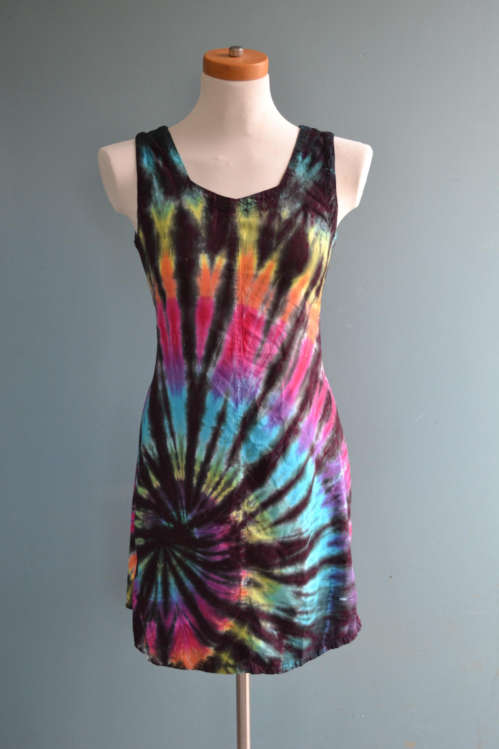 Tie Dye Summet Dreasez Tie Dye Summer Festival Dress, Womens Shirt Dress and Long Maxi Dress ...