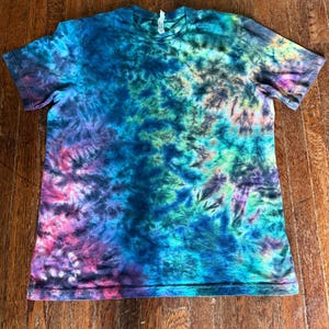 Rainbow Space tie-dye t-shirt, black rainbow, hippie clothes, festival clothes, tie dye for men, unisex tie-dye