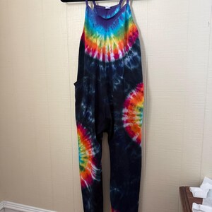Chill Vibes Tie Dye Romper, Summer Festival Tie Dye Jumpsuit, Concert Outfit, Boho Tie-Dye Hippe Clothes image 13
