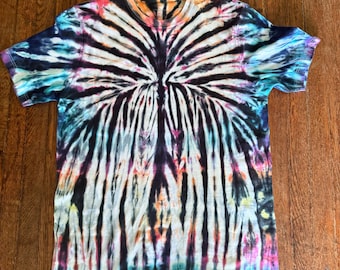 Inverted Rainbow Spider tie-dye t-shirt, inverted rainbow, hippie clothes, festival clothes, tie dye for men, unisex tie-dye