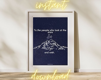 To the People Print | ACOTAR Printable Art, Digital download, Bookish quotes, Sarah J Maas Quote, Poster