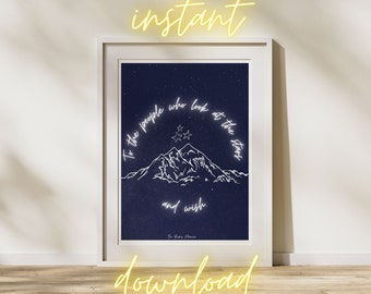 To the People Print | ACOTAR Printable Art, Digital download, Bookish quotes, Sarah J Maas Quote, Poster