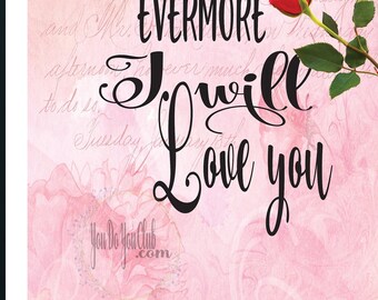 Yet I will Love You, Digital Print, Digital Wall Art, Explore Beautiful Customized wall art, Digital Calligraphy Designs, Love Printable art