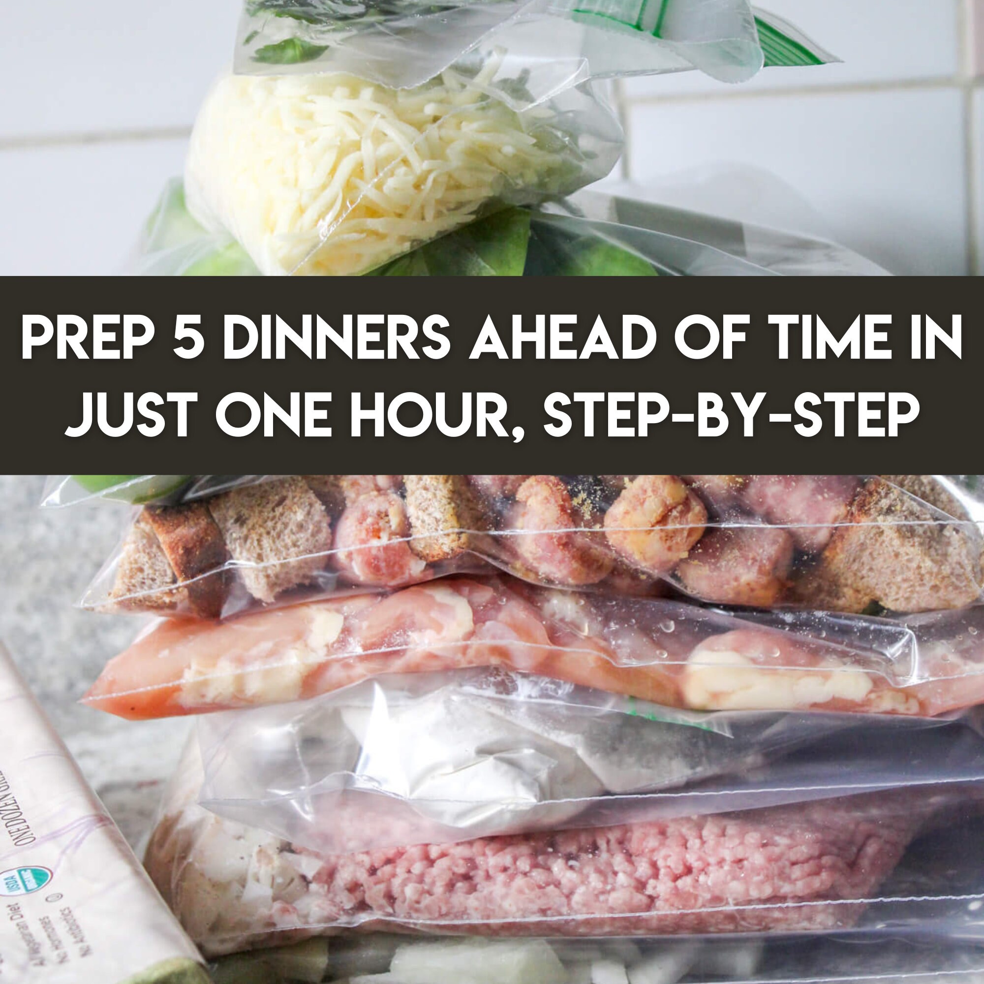 FIVE Recipe Make Ahead Meal Plan | Meal Prep | Freezer Meals | Easy ...